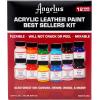 imageAngelus Acrylic Leather Paint Best Sellers Kit Flexible Paint For Shoes Sneakers Leather Canvas Furniture and More  12 Colors 1 oz Each