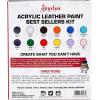 imageAngelus Acrylic Leather Paint Best Sellers Kit Flexible Paint For Shoes Sneakers Leather Canvas Furniture and More  12 Colors 1 oz Each