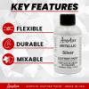 imageAngelus Metallic1 oz Leather Paint SilverSilver