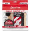 imageAngelus Shoe Shine Kit Black Boot and Shoe Polish Wax Shoe Cream 3oz Horsehair Brush Dauber and Cloth  5 Piece Set Gift Idea for Fathers Day Dad Husband