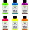 imageAngelus 4oz Neon Leather Paint 6 Pack Starter Kit Set For Paint Shoes Boots Jackets Shirts Art Crafts ampamp More