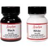 imageAngelus Brand Acrylic Leather Paint Waterproof 1oz  Black ampamp White Duo