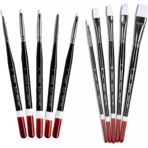 imageAngelus 10 Pieces Paint Brushes Acrylic Paint Brush Set Paint Brushes Acrylic Painting Watercolor Brushes Small Paint Brushes Paintbrush Oil Paint Brushes Perfect for Fine Detail and Precision