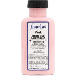 imageAngelus Brand Suede ampamp Nubuck Dye ampamp Dressing wApplicator  3 oz Pink