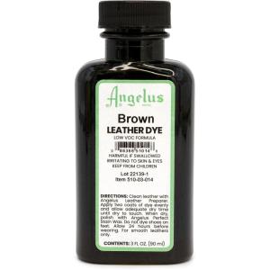 imageAngelus Leather Dye  Flexible Leather Dye for Shoes Boots Bags Crafts Furniture ampamp More 3oz Jet BlackBrown