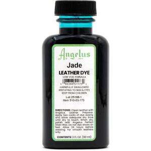 imageAngelus Leather Dye  Flexible Leather Dye for Shoes Boots Bags Crafts Furniture ampamp More 3oz Jet BlackJade