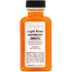 imageAngelus Leather Dye  Flexible Leather Dye for Shoes Boots Bags Crafts Furniture ampamp More 3oz Jet BlackLight Rose