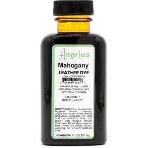 imageAngelus Leather Dye  Flexible Leather Dye for Shoes Boots Bags Crafts Furniture ampamp More 3oz Jet BlackMahogany