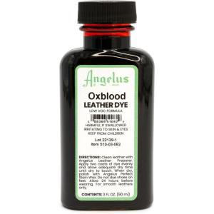 imageAngelus Leather Dye  Flexible Leather Dye for Shoes Boots Bags Crafts Furniture ampamp More 3oz Jet BlackOxblood