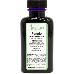 imageAngelus Leather Dye  Flexible Leather Dye for Shoes Boots Bags Crafts Furniture ampamp More 3oz Jet BlackPurple