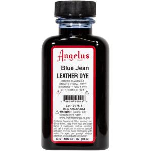 imageAngelus Leather Dye Permanent Leather Dye for Shoes Boots Bags Crafts Furniture ampamp More  3 fl oz Jet BlackBlue Jean