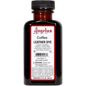 imageAngelus Leather Dye Permanent Leather Dye for Shoes Boots Bags Crafts Furniture ampamp More  3 fl oz Jet BlackCoffee