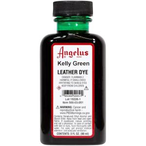 imageAngelus Leather Dye Permanent Leather Dye for Shoes Boots Bags Crafts Furniture ampamp More  3 fl oz Jet BlackKelly Green