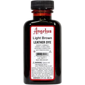 imageAngelus Leather Dye Permanent Leather Dye for Shoes Boots Bags Crafts Furniture ampamp More  3 fl oz Jet BlackLight Brown