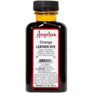 imageAngelus Leather Dye Permanent Leather Dye for Shoes Boots Bags Crafts Furniture ampamp More  3 fl oz Jet BlackOrange