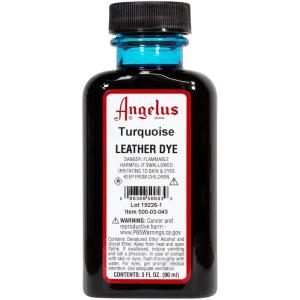 imageAngelus Leather Dye Permanent Leather Dye for Shoes Boots Bags Crafts Furniture ampamp More  3 fl oz Jet BlackTurquoise