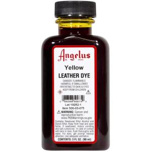 imageAngelus Leather Dye Permanent Leather Dye for Shoes Boots Bags Crafts Furniture ampamp More  3 fl oz Jet BlackYellow