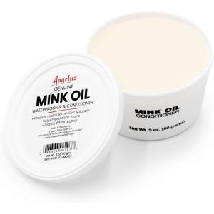 imageAngelus Mink Oil for Leather Boots 3oz  AllNatural Leather Conditioner Cleaner Waterproof Soften ampamp Restore Made in USA
