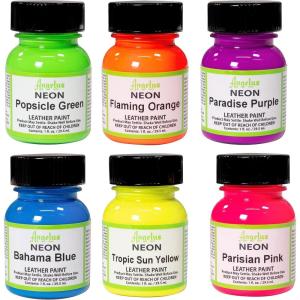 imageAngelus Neon Acrylic Paint Starter Kit 6 Pack