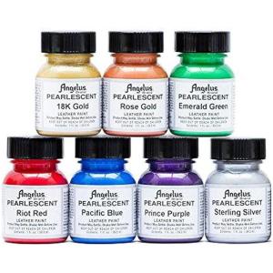 imageAngelus Pearlescent Leather Paint 1oz 7 Color Set