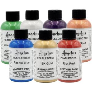 imageAngelus Pearlescent Leather Paint Customizable Paint for Sneakers Shoes Jackets Leather ampamp More Complete Kit