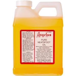 imageAngelus Pure Neatsfoot Oil 16oz Pint  100 Pure Natural Leather Conditioner and Preservative for Boots Shoes Baseball Gloves