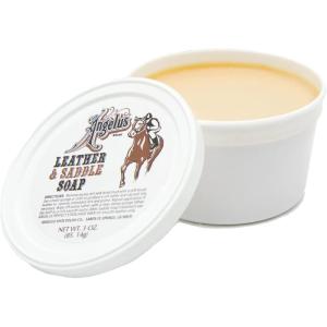 imageAngelus Saddle Soap for Leather 3oz  Deep Leather Cleaner and Conditioner for Boots Saddles ampamp More  Made in USA