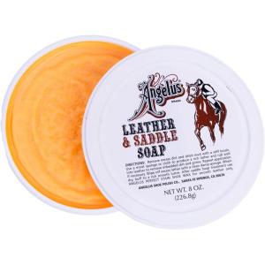imageAngelus Saddle Soap for Leather 8oz  Deep Leather Cleaner and Conditioner for Boots Saddles ampamp More  Made in USA