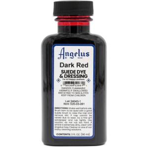imageAngelus Suede Dye 3 oz BlackDark Red