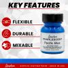 imageAngelus 1 oz Leather Paint 1 Fl Oz Pack of 1 Sterling SilverPacific Blue