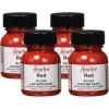 imageAngelus Acrylic Leather Paint Red 1oz Pack of 4