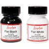 imageAngelus Brand Acrylic Leather Paint Waterproof 1oz  Flat Black ampamp Flat White Duo