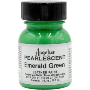 imageAngelus 1 oz Leather Paint 1 Fl Oz Pack of 1 Sterling SilverEmerald Green