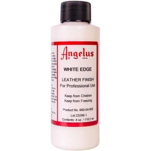 imageAngelus Edge Leather Finish  High Gloss NoBuff Formula  WaterBased for Easy Cleanup  Ideal for Belts Saddles and Holsters  Durable Craftsmanship  Made in The USA Since 1907 White LE4453