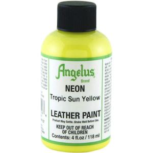 imageAngelus Neon Leather Paint 4 oz Tropical Sun Yellow1 Count Pack of 1
