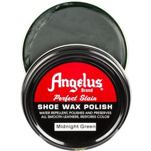 imageAngelus Perfect Stain Shoe Wax Polish Professional Shoe Polish For Leather Shoes ampamp Boots 3 fl oz BlackMidnight Green