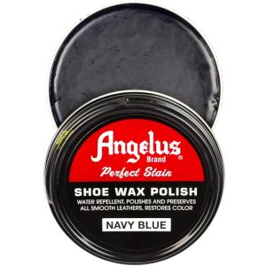 imageAngelus Perfect Stain Shoe Wax Polish Professional Shoe Polish For Leather Shoes ampamp Boots 3 fl oz BlackNavy Blue