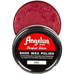 imageAngelus Perfect Stain Shoe Wax Polish Professional Shoe Polish For Leather Shoes ampamp Boots 3 fl oz BlackRed