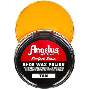 imageAngelus Perfect Stain Shoe Wax Polish Professional Shoe Polish For Leather Shoes ampamp Boots 3 fl oz BlackTan