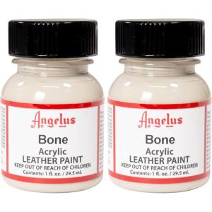 imageAngelus Acrylic Leather Paint 1 Fl Oz Pack of 2 BoneBone