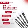 imageAngelus Best Sellers Kit  5Piece Paint Brush Set Bundle  12 Color Leather Paint ampamp Artist Brushes for Sneakers
