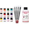 imageAngelus Best Sellers Kit  5Piece Brush Set  Preparer ampamp Deglazer 5 oz  Complete Sneaker Paint Bundle