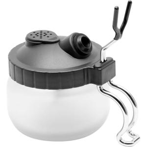 imageANGELUS Airbrush Cleaning Pot Glass Cleaning Pot with Holder Cleans Airbrush Airbrush Holder Station